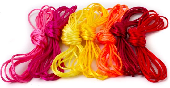 Jewellery maker Satijnkoord Pakket - 18 kleuren voor armbandjes & knutselprojecten