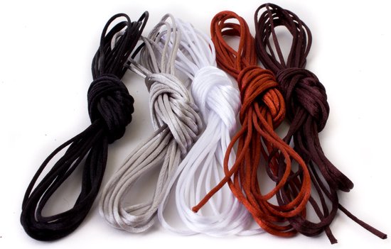 Jewellery maker Satijnkoord Pakket - 18 kleuren voor armbandjes & knutselprojecten