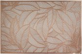 YILTEX - Placemats - Onderlegger - Tafeldecoratie - Set van 6 stuks - Rosegold placemat bladeren - 30 x 45cm