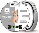PetsCare 4You™ Vlooienband Kat - beschermingsmiddel - 8 Maanden Bescherming – Geschikt voor iedere kat - Anti Vlooien en Teken middel - 38 cm - grijs - Inclusief gratis e-book - ti