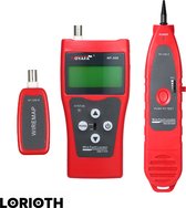 LORIOTH® Netwerk Kabel Tester - Lijntester - Kabeltestapparatuur - Kabeltester Netwerk - Netwerkkabel Testen - Rood