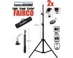 1Paar Professioneel Universeel Camera Statief 2M hoog Voor Smartphone, Actioncam, GoPro, Fotocamera, Studio Lamp en Spiegelreflexcamera Inc. Bluetooth Afstandsbediening, Telefoonhouder, 360 ° Mini Bal en GoPro Adapter - Statief - Tripod HiCHi® 1Paar Professioneel Universeel Camera Statief 2M hoog Voor Smartphone, Actioncam, GoPro, Fotocamera, Studio Lamp en Spiegelreflexcamera Inc. Bluetooth Afstandsbediening, Telefoonhouder, 360 ° Mini Bal en GoPro Adapter - Statief - Tripod HiCHi®