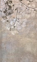 Fotobehang - Beige Leaves Abstract 150x250cm - Vliesbehang
