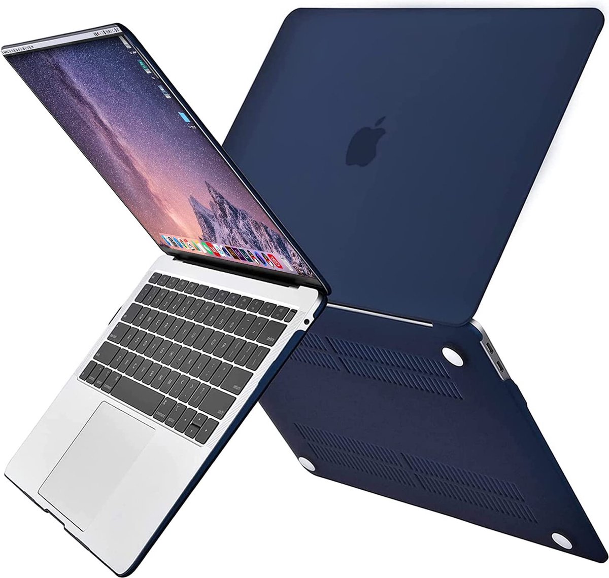 MacBook Air Hard Case - Hardcover Shock Proof Hardcase Hoes Macbook Air 2020/2021 A1932/A2179/A2337 Cover - Royal Blue