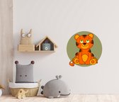 Tijger decoratie sticker ±60 cm. grote muursticker.