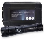 Thousandtravelmiles® – Militaire LED zaklamp – Oplaadbaar – Inclusief batterij – 3000 Lumen – 5 modes
