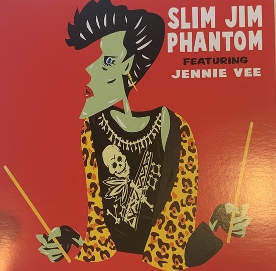 Slim Jim Phantom (Featuring Jennie Vee) - Locked Down In Love (7" Single) (Limited Edition) (Coloured Vinyl)