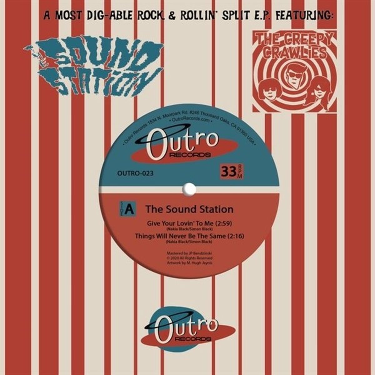 Sound Station & The Creepy Crawlies - A Most Dig-Able Rock & Rollin' Split E.P. (7" Single)