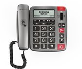 Amplicomms Powertel 196 téléphone senior pour la ligne fixe | grosses clés | compatible avec les appareils auditifs