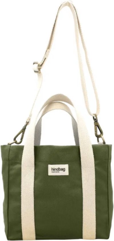 Hindbag Louise - schoudertas - Olive - GOTS Biologisch Katoen - Fair Trade
