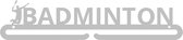 Badminton Medaillehanger RVS (35cm breed) - Nederlands product - incl. cadeauverpakking - eigen ontwerp mogelijk - sportcadeau - topkado - medalhanger - medailles - muurdecoratie