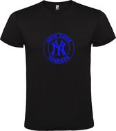 Zwart T-Shirt met “ New York Yankees “ logo Blauw Size XXXL