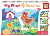 Educa - Mijn eerste puzzel - mama en baby - 4 puzzels van 3-4-5 stukjes
