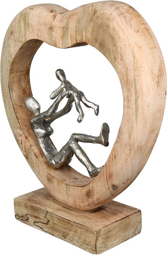 GILDE Sculpture décorative Move blanc, argent H. 36,5 cm | Leroy Merlin