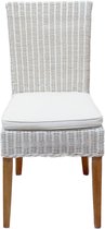 Pippa Design Eetkamerstoel - rotan - wit