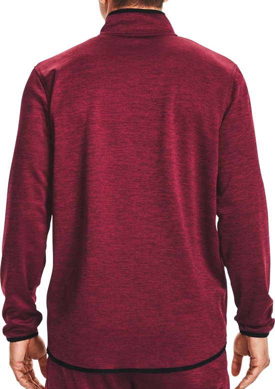 Under Armour Fleece Training Top Sports Shirt - Taille S - Homme - rouge foncé - noir