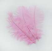 Struisvogelveer 40 cm licht roze (4+1 GRATIS)