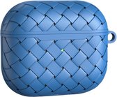 By Qubix AirPods 3 hoesje - TPU - Woven series - Blauw