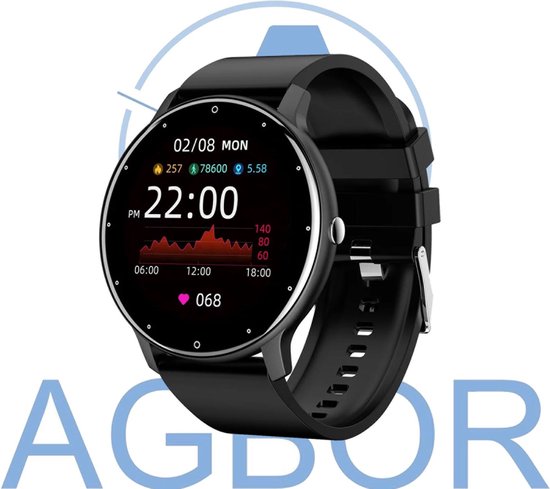 Agbor Smartwatch - 10-daagse batterijduur - Sporthorloge – Smartwatch Dames  – | bol.com
