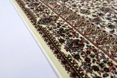 Tapijtenloods Hurrem Oosters Perzisch Vloerkleed Kader Laagpolig Creme - 80X150 CM -