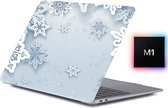 MacBook Pro Hardcover - 13 Inch Case - Hardcase Shock Proof Hoes A1706/A1708/A1989/A2251/A2289/A2338 2020/2021 (M1) Cover - Snowflake
