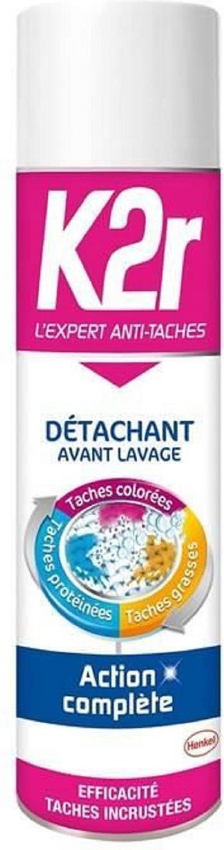 K2r - Textiel Ontvlekker Voorwas Vlekverwijderaar - Maxi Formaat - 2 x 500 ml Spray