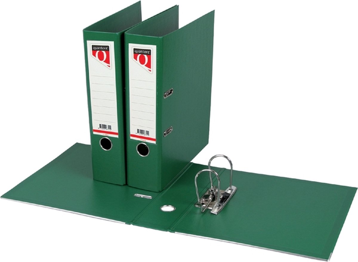 10 x Ordner Quantore - A4 - 80mm breed - PP kunststof - groen