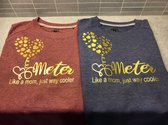 Sweater Rood 'Meter Like a mom, just way cooler' met hartjes