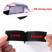 3M Zelfklevend Klittenband Rol - 1 Meter - 20mm breed - Zwart - 3M Tape - Klittenband - Zelfklevende - Extra sterk - DIY - Tape - Klittenbandsluiting - Ophangen