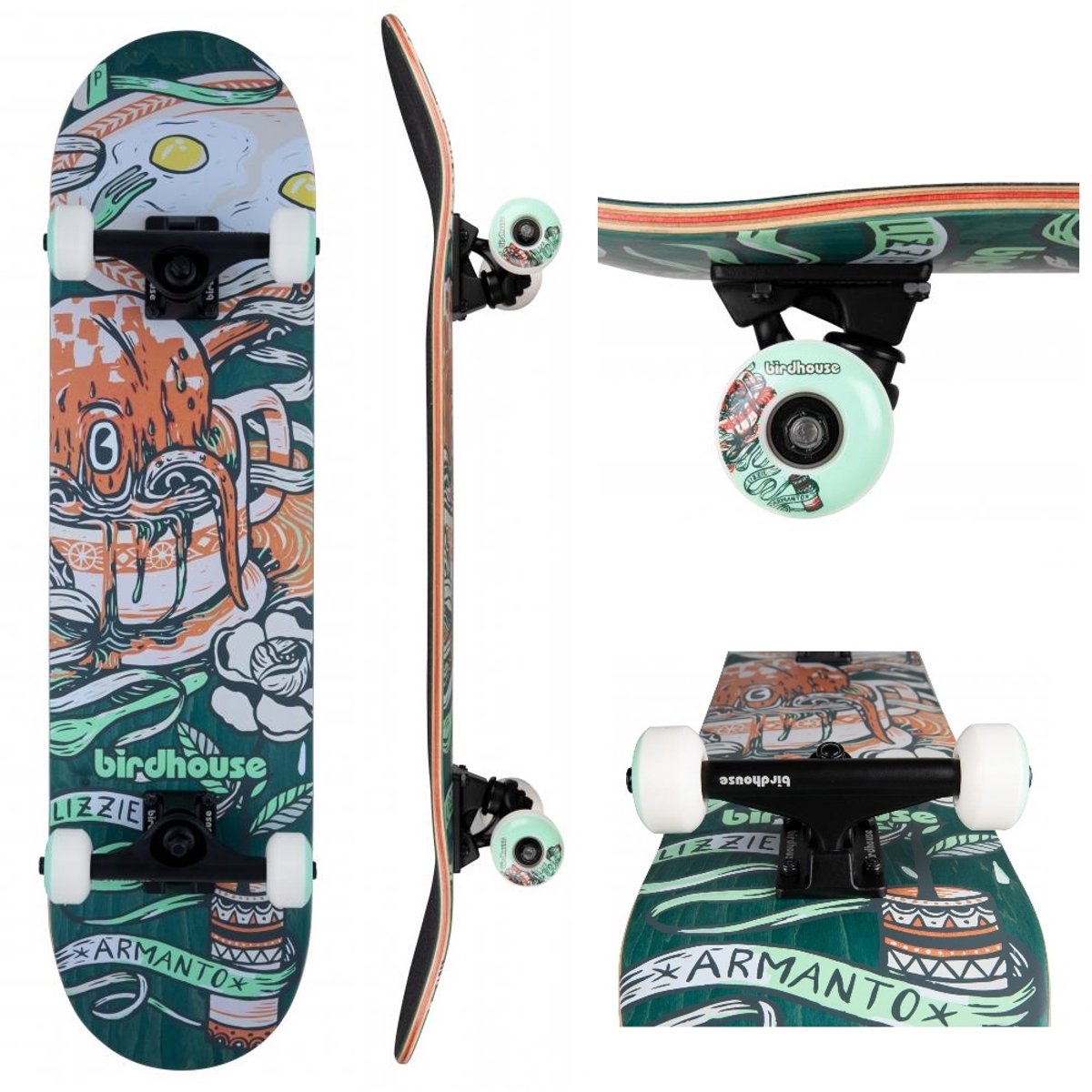 Skateboard Birdhouse Stage3 Armanto Favorite 7.75 Groen