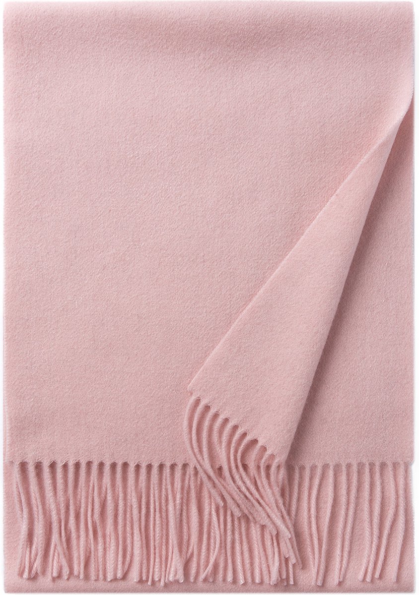 Hommard fijn geweven Lambswool scarf, heren, dames, unisex Pink, Rose, Uni