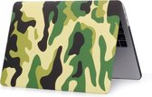 Laptophoes - Geschikt voor MacBook Air 13 inch Hoes - Case Voor Air 2020 (A2179) - Legerprint