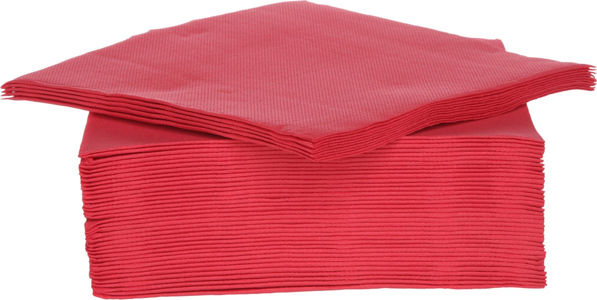 Cosy & Trendy Servetten Luxe kwaliteit - rood - 40x - 38 x 38 cm - Tafel decoratie - Papier