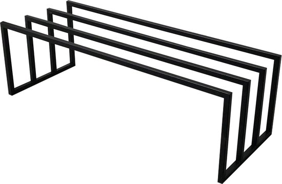 Merkloos - Schoenenrek - 80x25x30 - Design - Zwart Staal