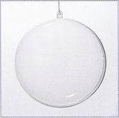 Plastic bal 2-delig 15,6cm - Transparant - Deelbaar