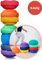 stapelstein stapelstenen rainbow groot 8 delig bol com