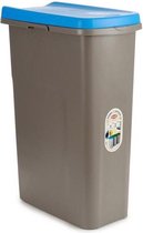 Yiltex - Home Eco System - Trash Can / Trash Can Waste Separation / Trash Can Waste Separation / Trash Basket - Blue With Gray - 40l