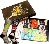 Sock My Feet - sokken heren 39 42 - 2pack sokken - Duurzaam cadeau - cadeau voor man – Formule 1 - cadeautje - happy sokken - vrolijke sokken – socks giftbox – grappige cadeaus