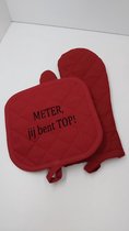 Set Ovenwant met tekst: PETER, jij bent TOP!