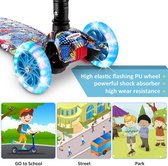 Scooter - 3-12 jaar oude kinderen - In hoogte verstelbaar - Kickstep - PU-knipperende wielen - ABEC-5 lager aluminiumlegering - kunststof - geel - stijl 3