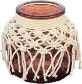 Vaas windlicht Macrame Ø12x11,5cm