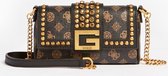 Guess Bling Mini Crossbody Flap Dames Crossbodytas - Mocha
