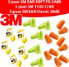 3M slaapassorti 15 paar oordoppen 3M 1100 - EarSoftFX - EarClassic - slapen