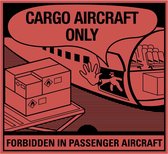 Cargo aircraft only sticker, oranje 175 x 161 mm