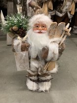 kerstman-staand-bruin-30cm Christmas Santa Claus Brown