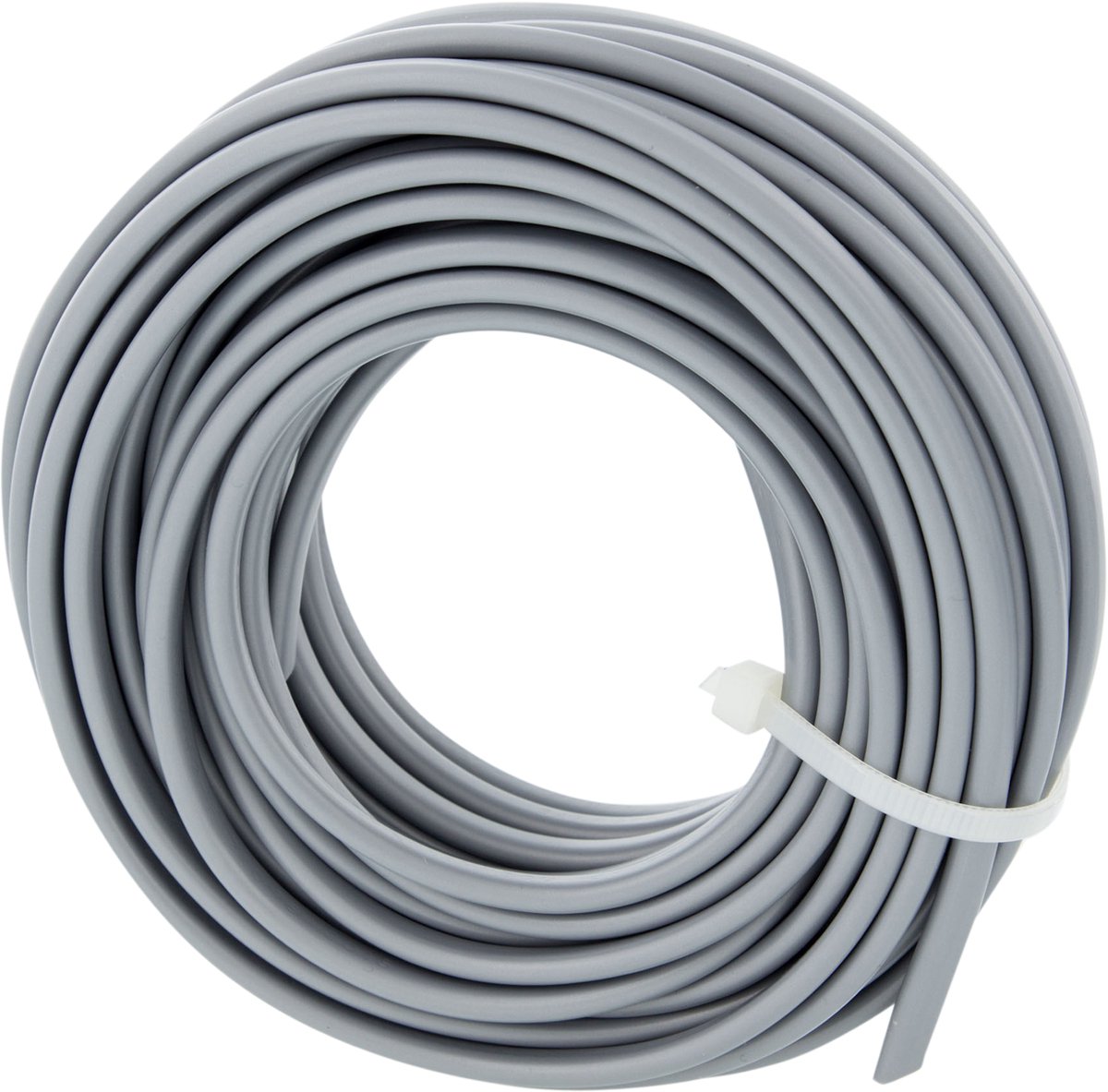 Huishoudsnoer plat - belastbaar tot 1200W - 2 x 0.75 mmÂ² - 10 m - zilver