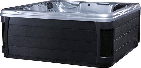 Aquila Spa Outdoor Spa - 5 Persoons - 210x210 cm - Zilver - Incl. WiFi & Bluetooth