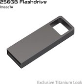 Stijlvolle en zeer snelle 256GB USB stick - flashdrive - Titanium look - RneeeTA