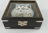 Klassiek kompas - Nikkel - Nautische decoratie - 6 cm hoog