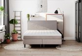 Zydante - Complete Boxspring Alpha Inclusief Geïntegreerde Topper & Matras Ca. 20cm - 180x200 - Zand